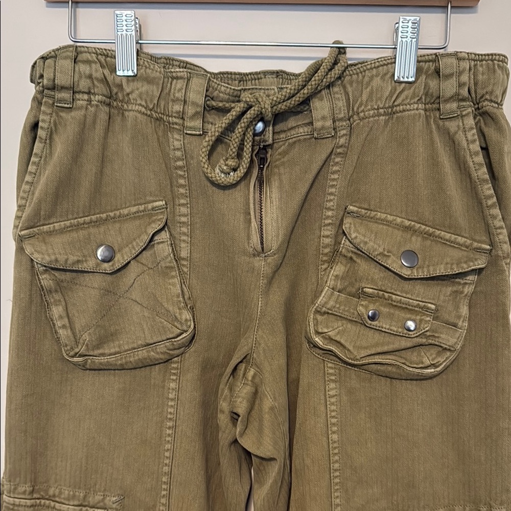 Free People Tahiti Cargo Pants - Olive (Army) Green Size XS